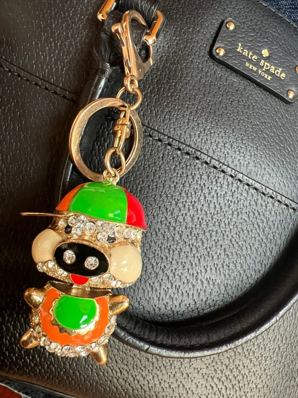 kate spade Sadie Dome satchel Crossbody and added key ring bling